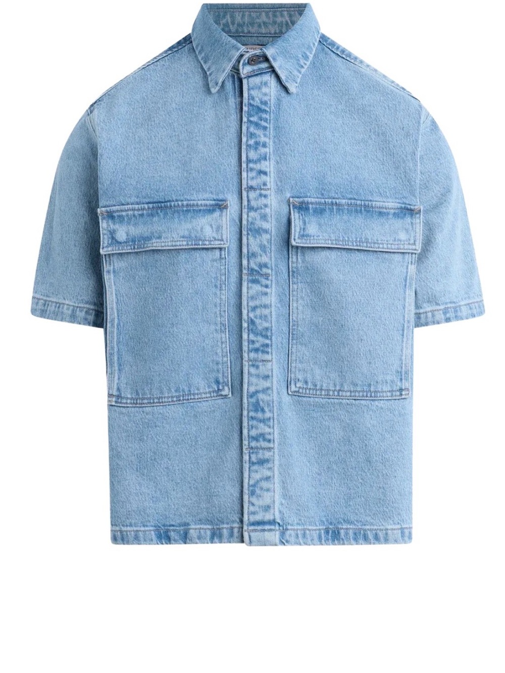 Hudson Jeans Short-Sleeve Button-Down, Heavy weight denim Utility Shirt.